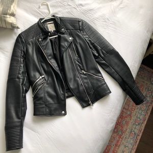 Zara Faux Leather Moto Jacket